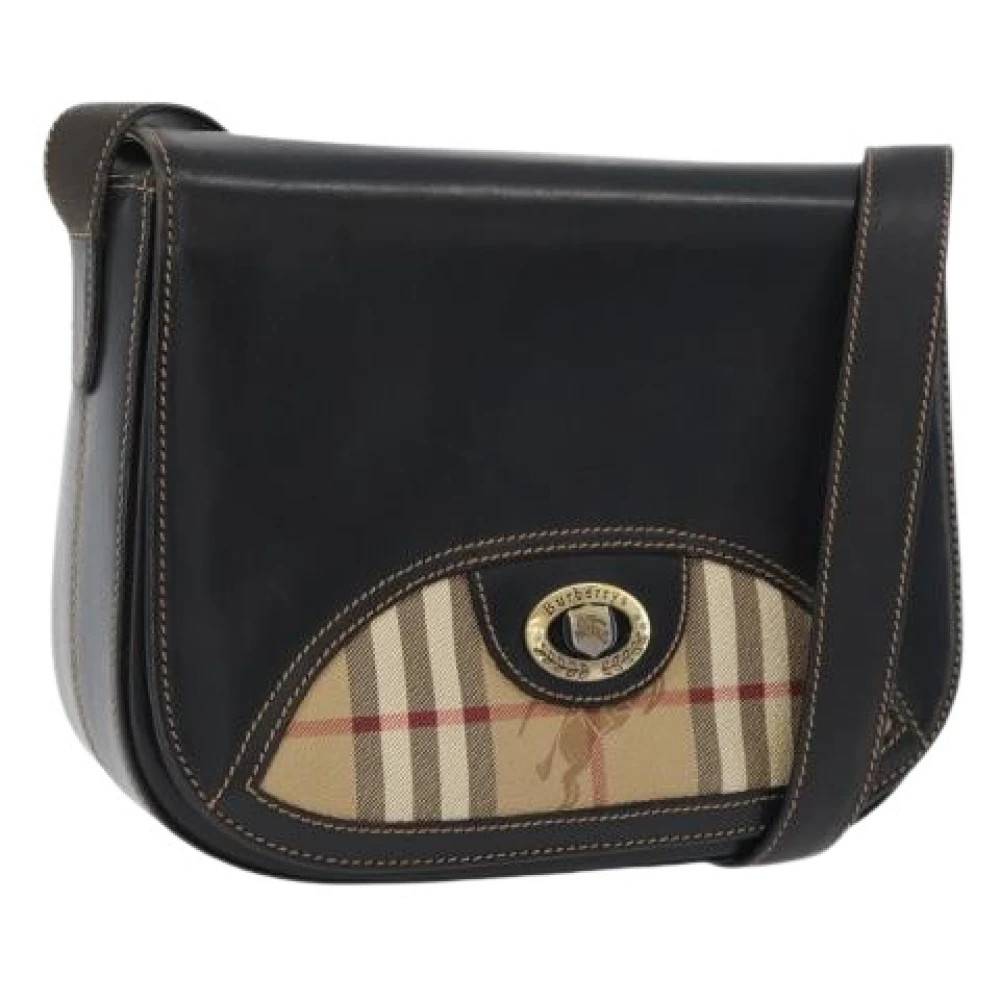 Burberry Vintage Pre-owned Vintage PVC Skuldertaske - Vintage - Dame - Sort - ONE SIZE - Uld
