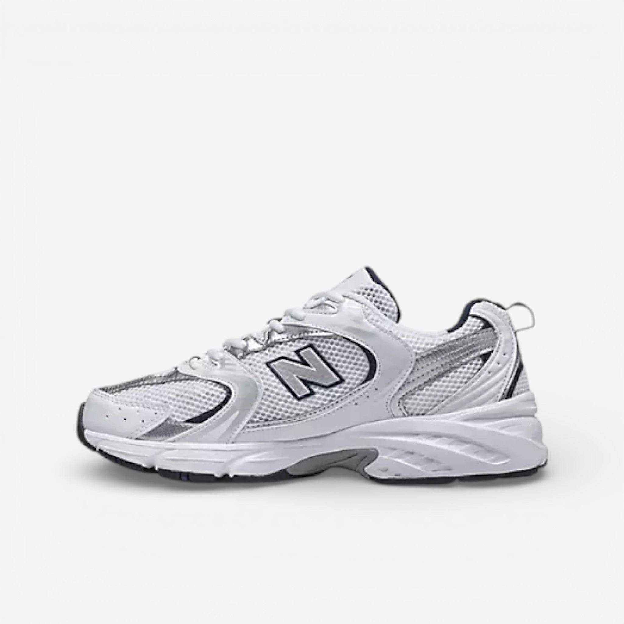 New Balance 530 White Silver Navy 37.5 grå
