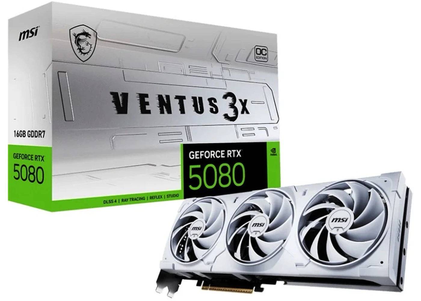 NVIDIA MSI GeForce RTX 5080 VENTUS 3X OC WHITE V531-062R - One Size (One Size)