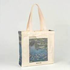 Claude Monet Water Lilies Oil Painting Art Canvas Tote Bag For Women Girl Reusable  Tote Bag Foldable Large Capacity Leisure Shopping Bag - Multicolor - one-size