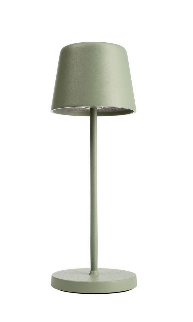 Canis Mini genopladelig bordlampe Grå Grøn