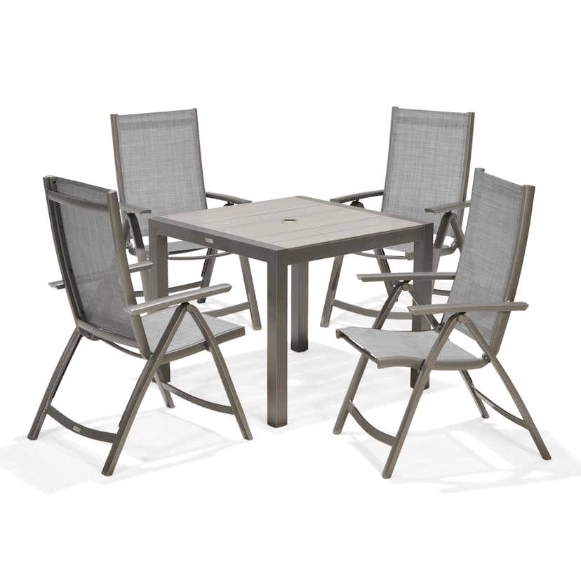 Matgrupp LifestyleGarden Solana med 4 Positionsstolar