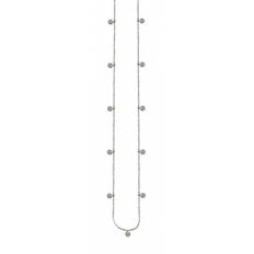Aqua Dulce -80 cm. oxyderet sølvkæde med fine små sandblæste mønter