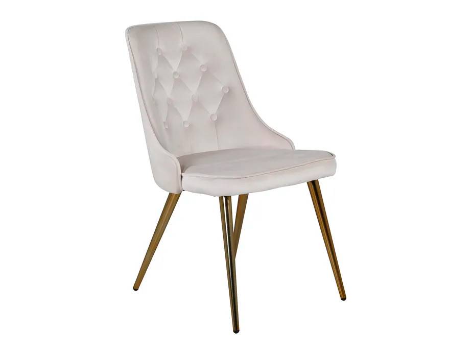 Venture Design Velvet deluxe matstol Beige Sammet/brons
