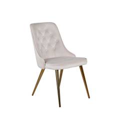 Venture Design Velvet deluxe matstol Beige Sammet/brons