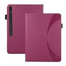 Tablettfodral Kompatibel med Samsung Galaxy Tab S8 Ultre 14.6/Tab S9 Ultra X900/X906 Tablet Case, Ultra Slim Lätt PU Läder Skyddsskal Anti-Scratch Magnetic Bumper Flip Cover med vikbart stativfunktion