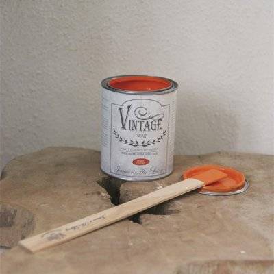 Chalk Paint Bright Orange, 100 & 700 ml - Vintage Paint (Välj mängd: 100 ml)