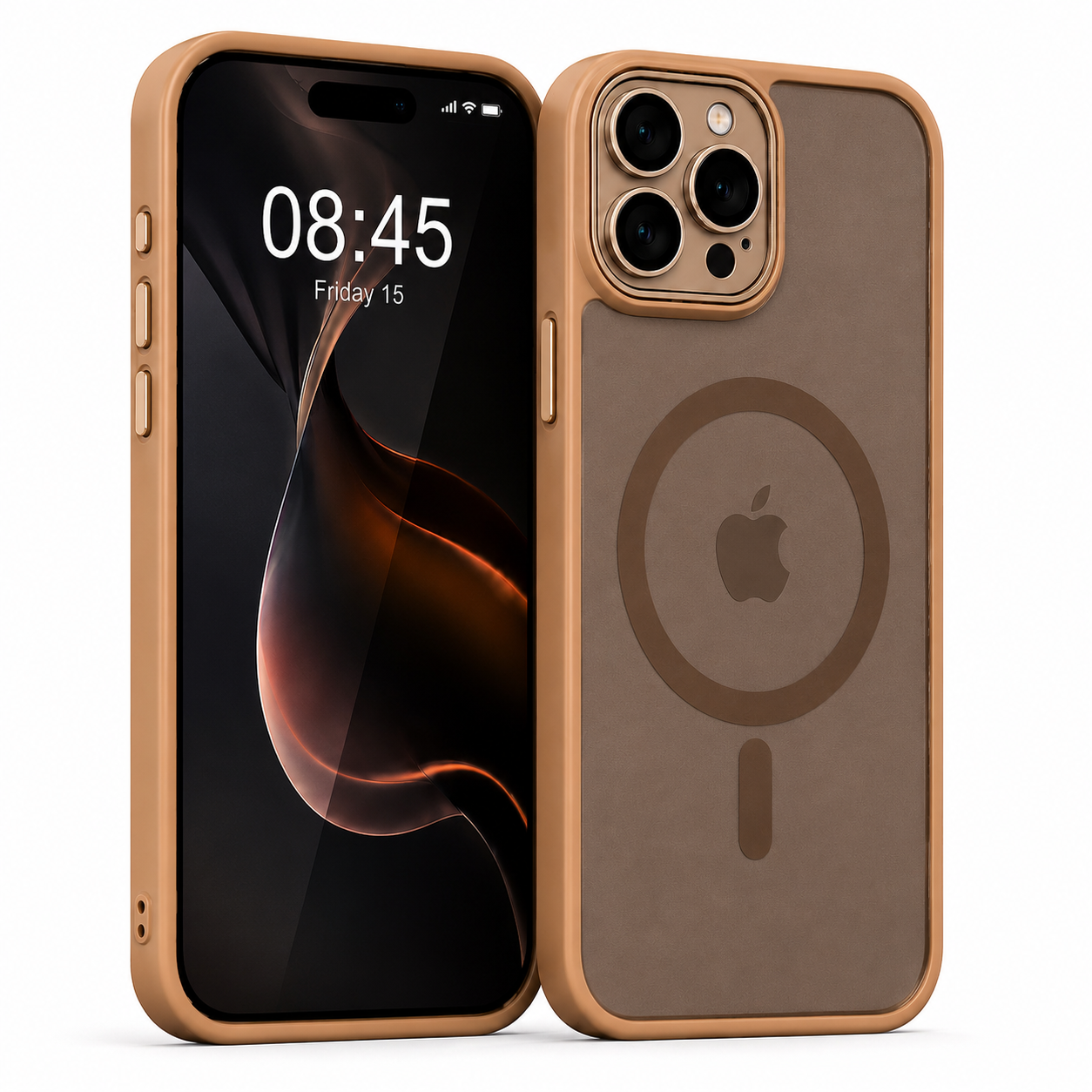 Frostat MagSafe Skal med Heltäckande Kameraskydd & Metallknappar – Elegant Matt Design för iPhone - iPhone 13 Pro Max