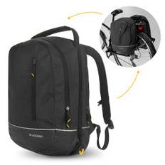 Dubbel ryggsäck cykelväska 2in1 30l, svart
