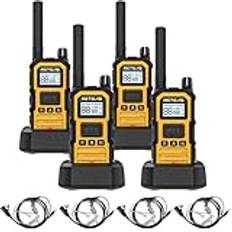 Retevis RB648 Plus Lång Räckvidd Walkie Talkie, IP67 Vattentät 2-Vägsradio med Hörlurar, Gruppsamtal, 2000mAh, VOX, Professionella Walkie Talkies för Tuffa Industriella Miljöer (4 St, Gul)