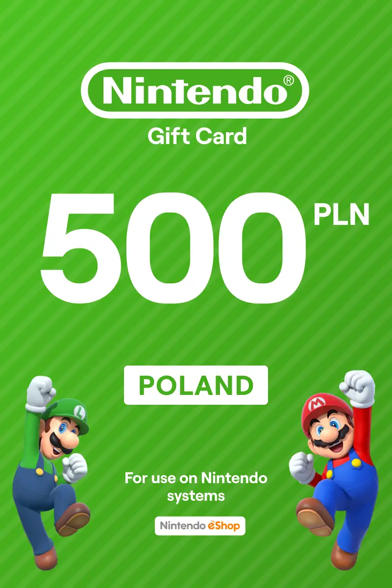 Nintendo eShop zł500 PLN Gift Card (PL) - Digital Code.