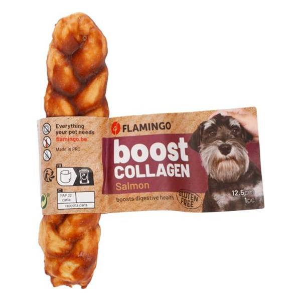 Boost snacks Braided strip lax/collagen 12,5cm