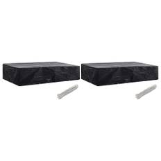 vidaXL havemøbelovertræk 2 stk. 8 snørehuller 218x77x55 cm