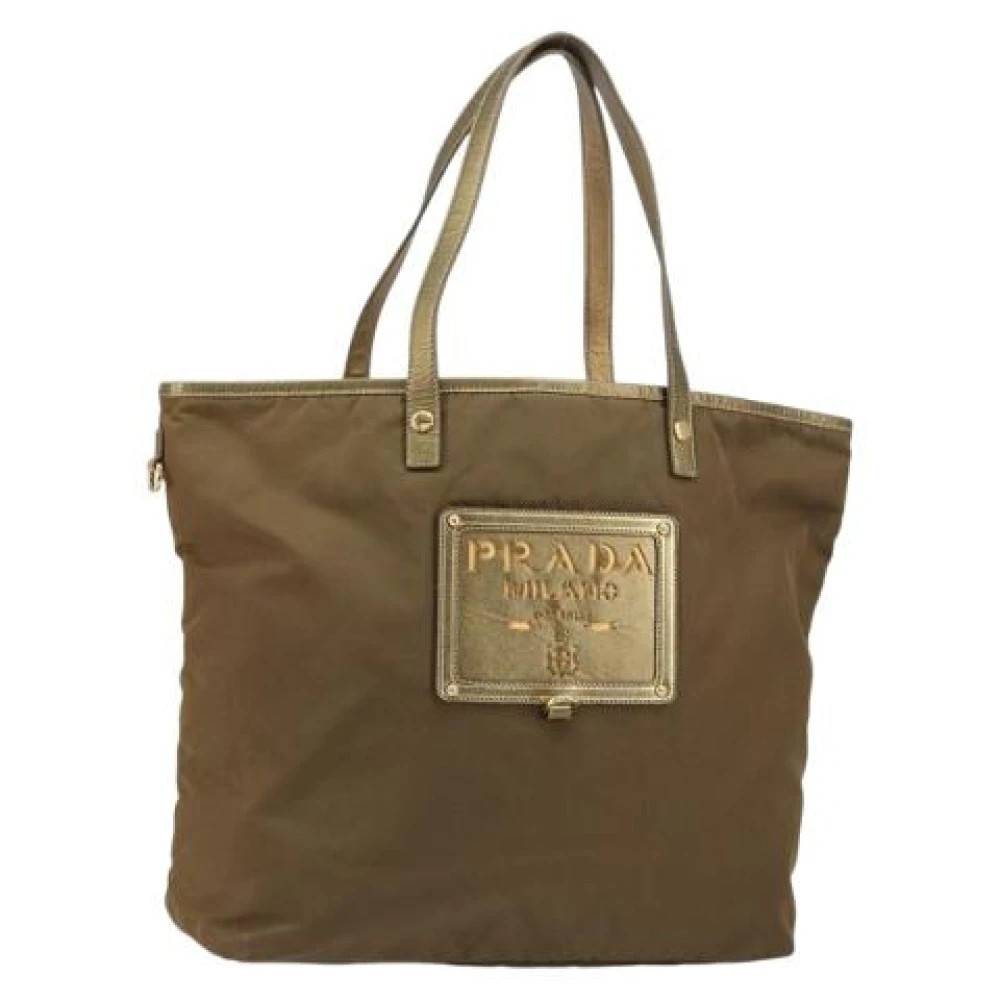 Prada Vintage Pre-owned Nylon Tote - Vintage - Dame - Brun - ONE SIZE - Nylon