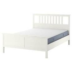HEMNES sängstomme med madrass, vitbets/Valevåg fast, 180x200 cm