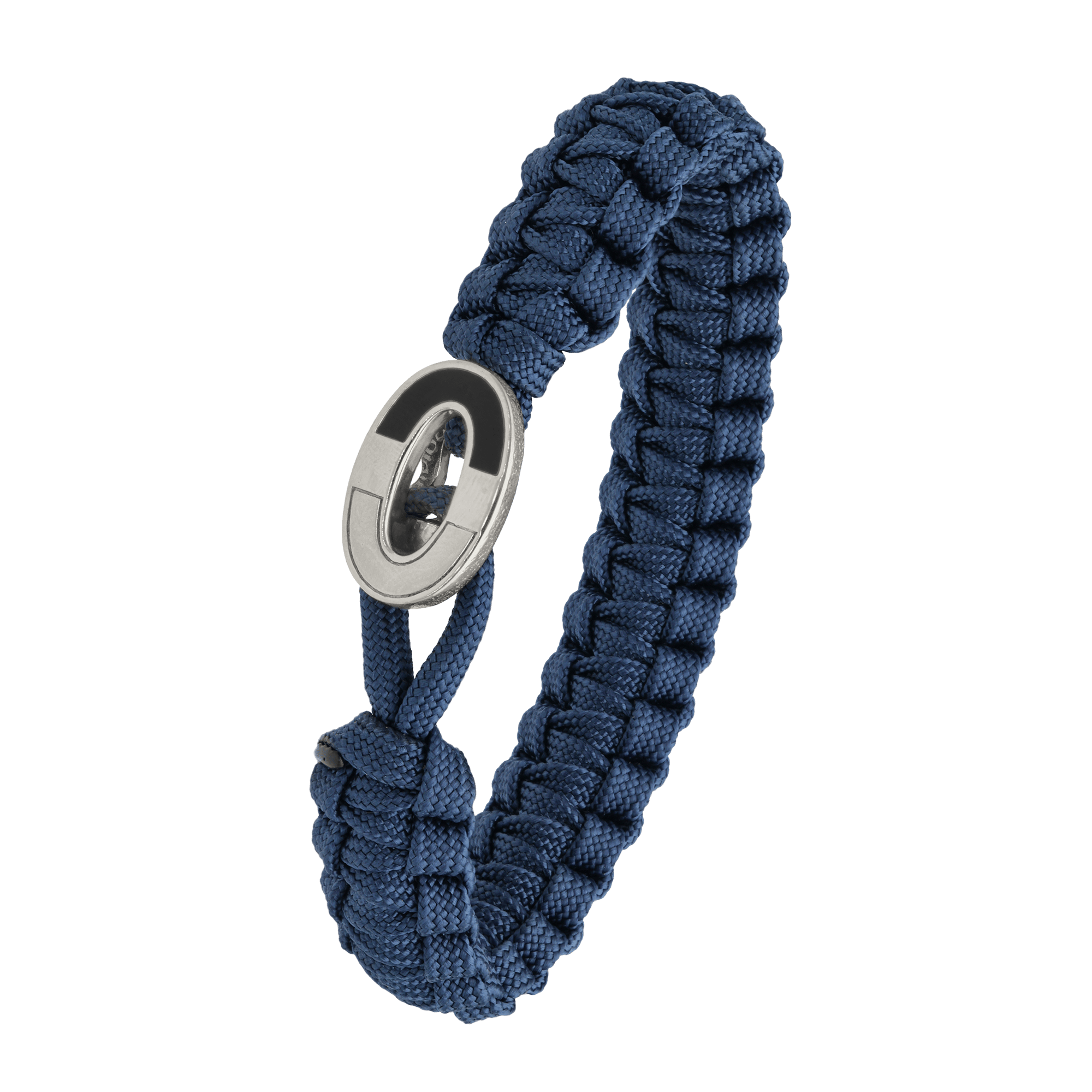FSTS Bracelet Blue with Dark Bright 316L Stainless Steel Lock - Blå, Silverfärg (180 mm)