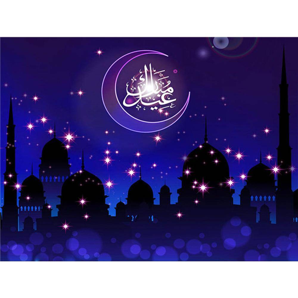 3D DIY Full Drill Diamantmålning Muslimsk måneikon Korsstygn Diamantbroderi Religion Handarbete Dekor för hemmet Full Square 50X70CM
