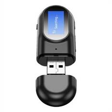 T17 2-i-1 USB LCD-skärm Bluetooth 5.0 Audio Receiver Sändare 3,5 mm Aux Stereo Music Wireless Adapter