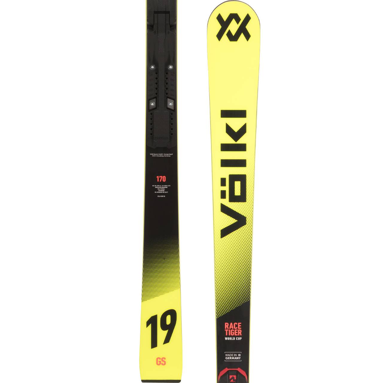 Völkl Racetiger GS R JR Plate U14/U12/U10/U8 - 170 cm