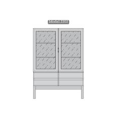 Klim Highboard 103137 (B103 x H137 x D40 cm, Model J202, Prisgruppe 1)