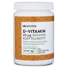 Kronans Apotek D-vitamin 20µg Vegansk kapslar 100 st