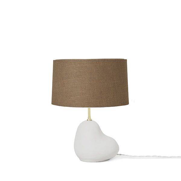 Ferm Living Hebe Bordlampe Lille Hvid med Brun Skærm