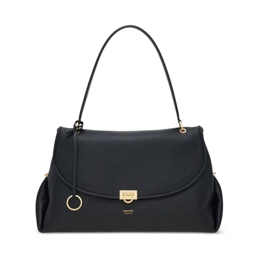 Ferragamo Skuldertaske - Tasker - Dame - Sort - ONE SIZE - Uld