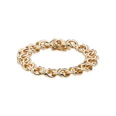 BNH - Bismark armbånd 14 karat guld - 4,5 mm - Kasselås , 21 cm