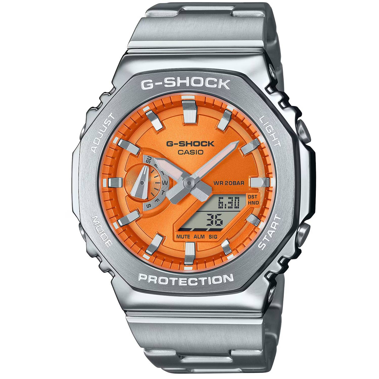 Casio G-Shock GM-2110D-4AER - Herr - 44 mm - Analogt - Quartz - Mineralglas - Orange (21 mm)