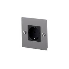 Buster + Punch - EU 1G Socket Schuko Type F Steel - Övriga tillbehör - Massimo Minale - Silver