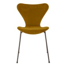 Fritz Hansen - Sjuan 3107 Velvet Edition Soft Ochre - Matstolar - Arne Jacobsen - Gul - Metall/Textilmaterial