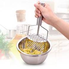 Stål potatis rostfri lera mixer dubbelskiktad potatis masher hushåll lera maskin kök potatis tryck ost krossad lera