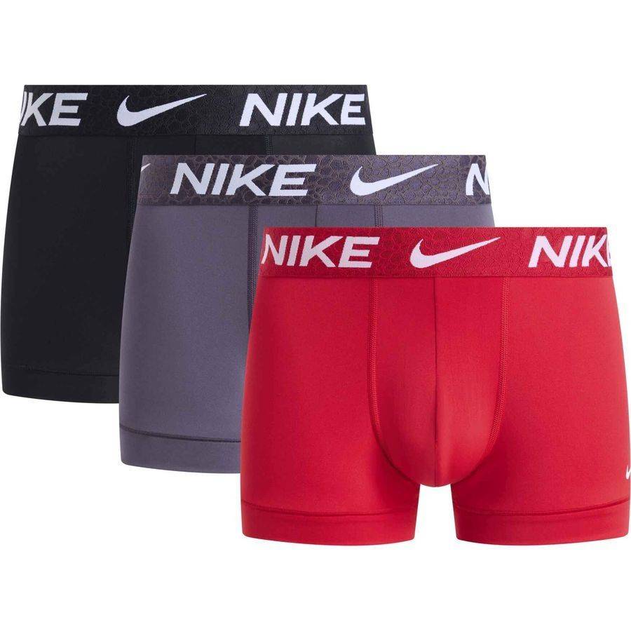 Nike Kalsonger Essential Micro Dri-FIT 3-pack - Svart/Grå/Röd - ['Svart', 'Röd', 'Grå'] (Small)