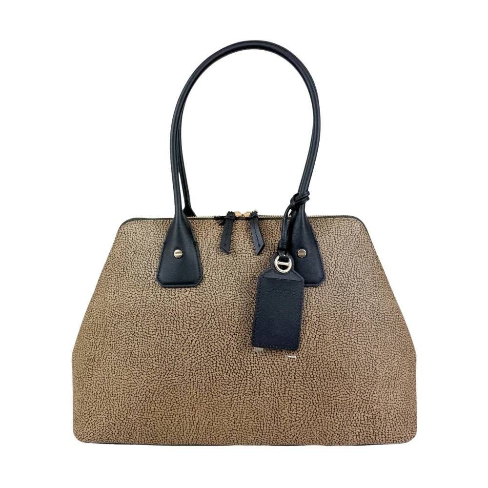 Borbonese Gemini Borsa Bauletto L. - Tasker - Dame - Beige - ONE SIZE - Uld