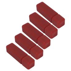 5 Pcs Empty Lip Gloss Tubes Rubber Paint Frosted Texture Refillable Rectangular Lip Balm Bottles