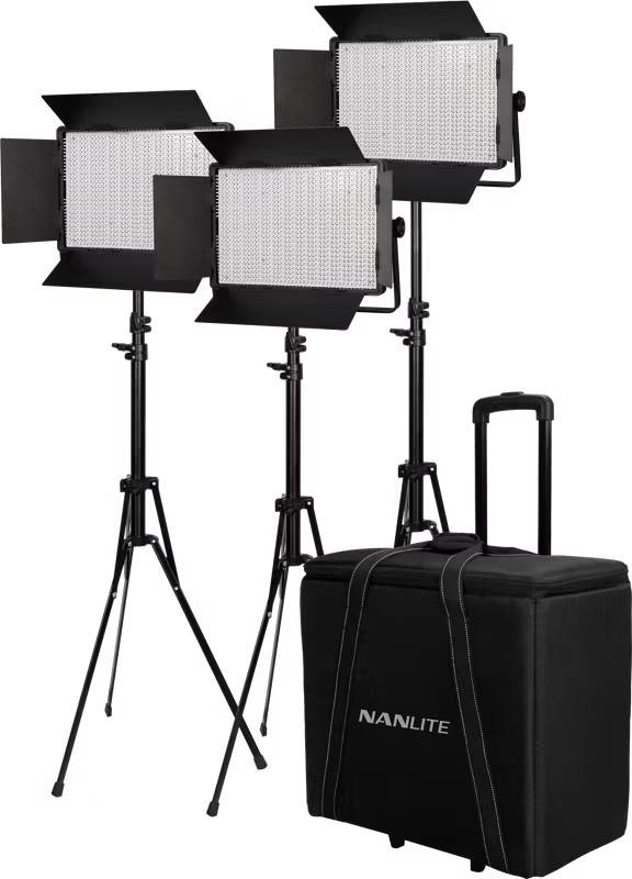 Kit Nanlite 3 light kit 1200CSA w/Trolley Case & Light Stand