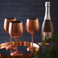 Vinglas Mat Rosaguld Rustfri Stål