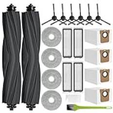 RUKHOOL Tillbehör till Dreame L20 Ultra Complete/L20 Ultra Reservdelar Tillbehörsset med 2 huvudborste, 4 dammpåsar, 6 sidoborstar, 4 torkdukar, 4 filter, 1 rengöringsborste