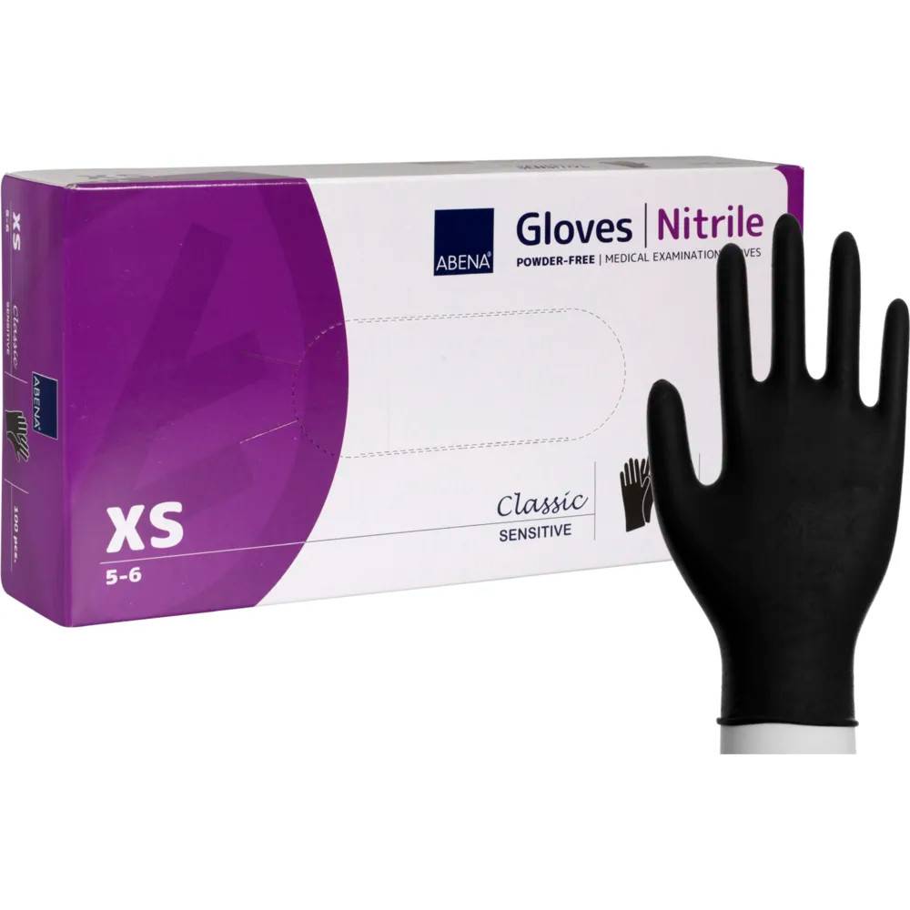 Nitrilhandskar (XS) svart 100/fp ABENA