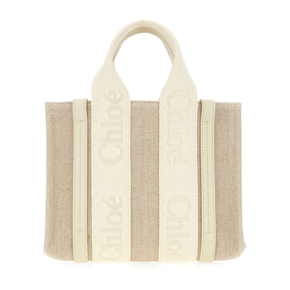 Chloé Woody Small Tote Bag - Tasker - Dame - Beige - ONE SIZE - Uld