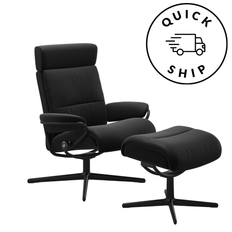 Fåtölj Stressless Tokyo justerbart nackstöd Cross + pall / Läder Paloma Black/Black - Quickship