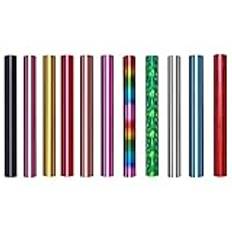 11-pack 5 m x 15 cm överföringsark, 498 cm x 15 cm metallisk varietspaket Glimmer varm folierulle värmeaktiverad folie glimmer folie överföringsark för het folieplatta scrapbooking brevpress prägling kort hantverk