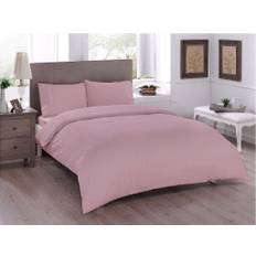 Pure Duvet Cover Set 4pcs, Duvet Cover 200x220, Bedsheet 240x260 Cotton Fabric, Super King Size, Double Size Pink