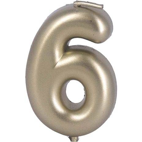 Salling kagelys "6" - Guld (På lager i butik)