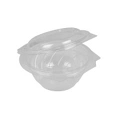 Salatskål, Ø15,8cm, 750 ml, 750 ml, klar, RPET, med hængslet - (360 stk.)