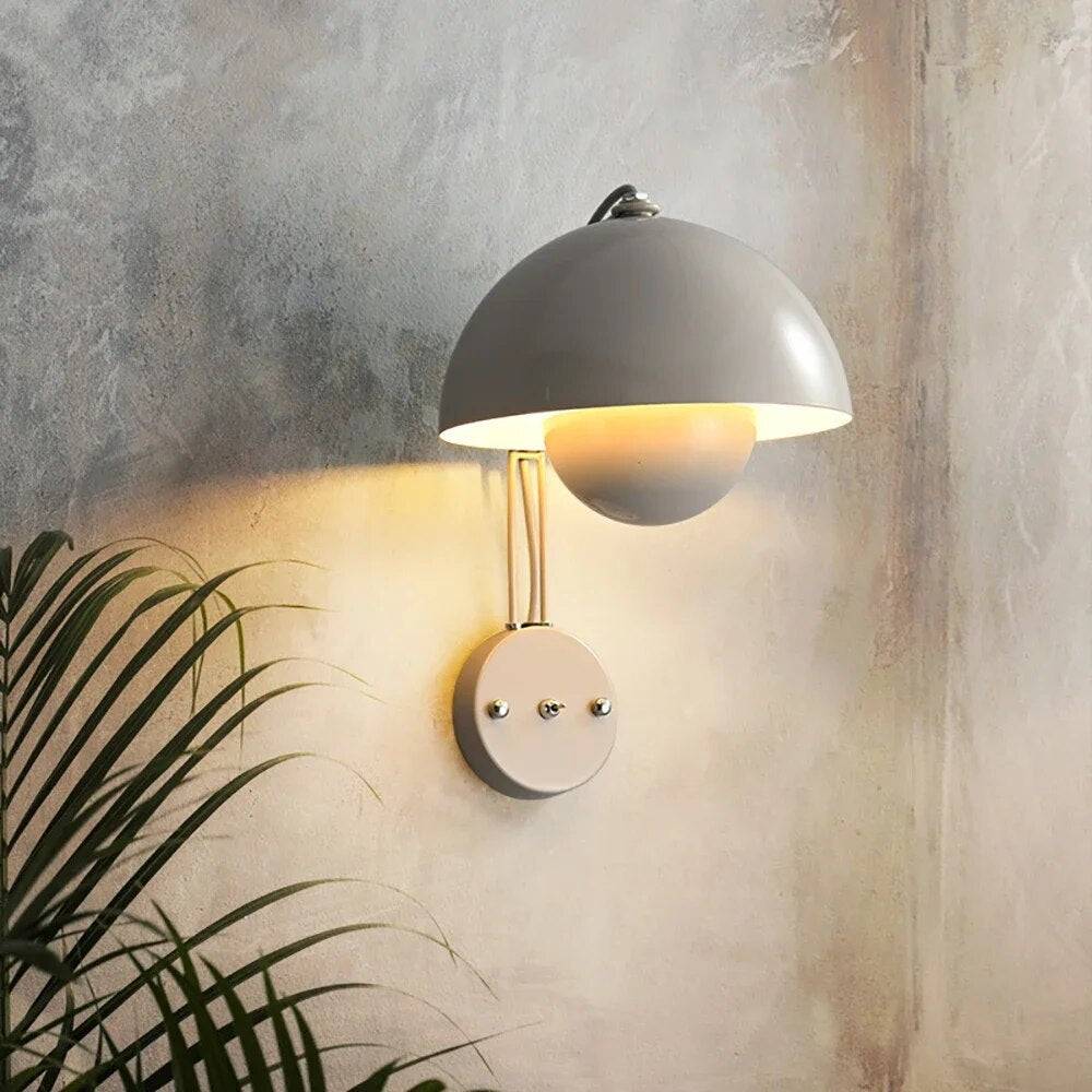 ShroomLite Vägglampa - Kreativ Belysning för Modernt Inredning - Vit