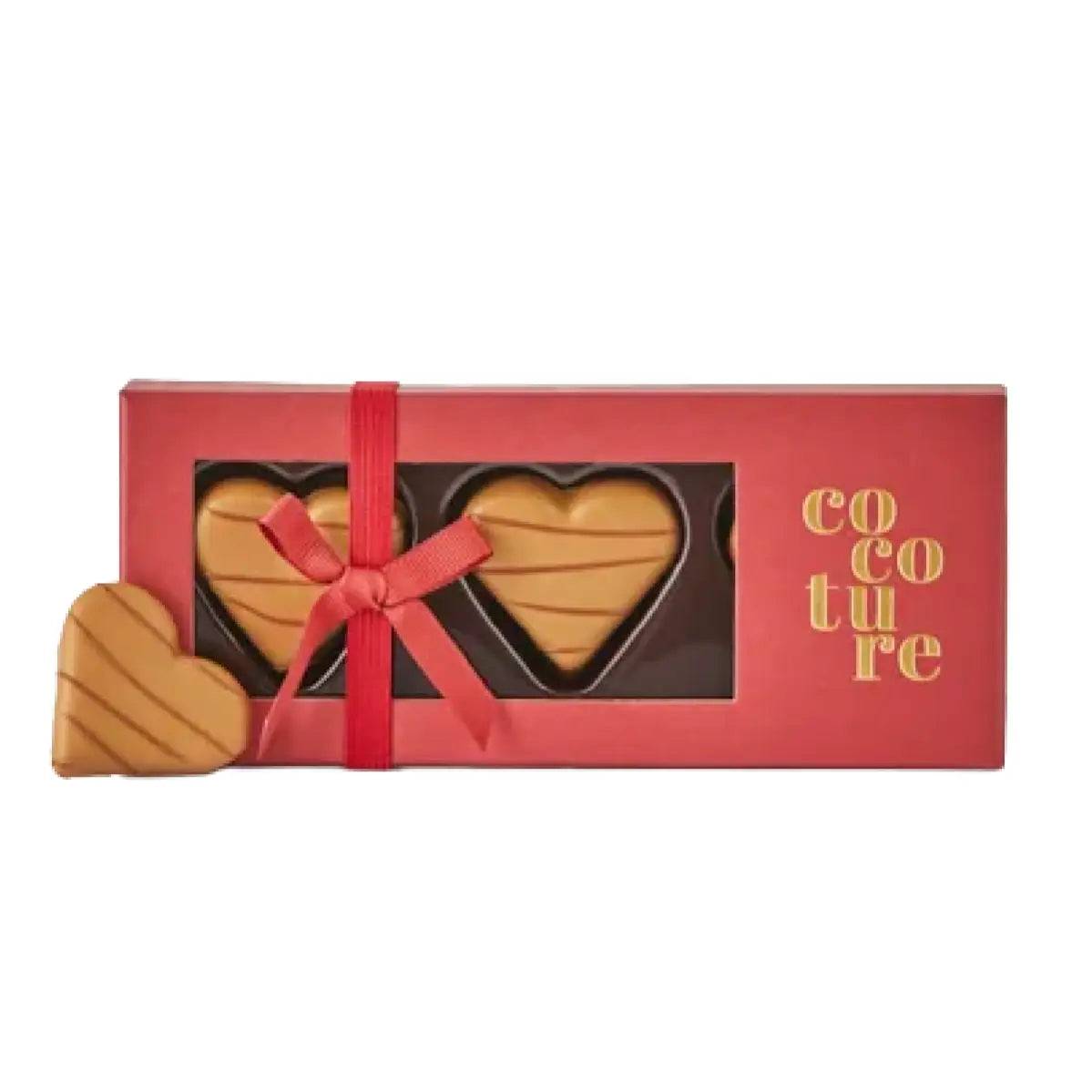 Cocoture - Marcipanhjerter med Dolce Chokolade & Karamel (54 g / 3 stk.)