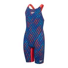 Speedo Fastskin Endurance+ Max Openback Kneeskin (Blue/Red/Aqua) - Piger