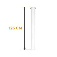 Toronto Rör Vit 125 cm – Totallängd 165 cm | Etanolkamin-shop.se