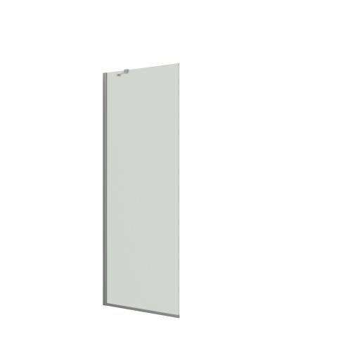 Dansani Match duschvägg, modell D+stabiliseringsarm, 77 cm, klart glas, satin profil